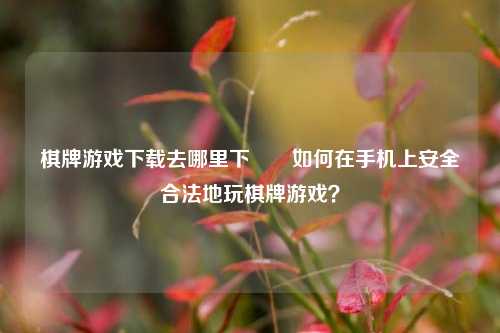 棋牌游戏下载去哪里下✌️如何在手机上安全合法地玩棋牌游戏？