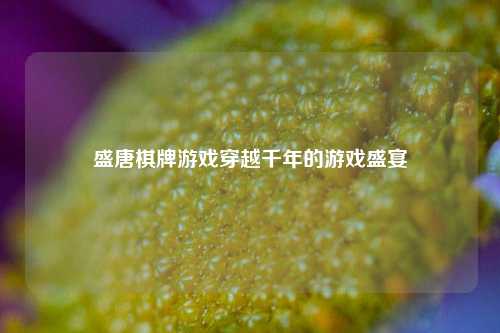 盛唐棋牌游戏穿越千年的游戏盛宴