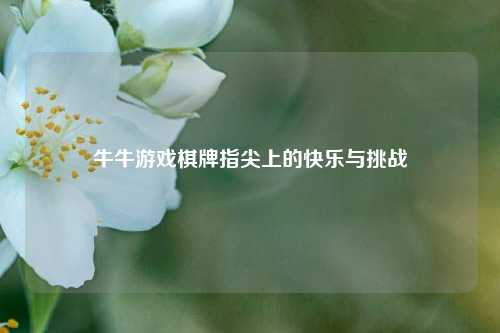 牛牛游戏棋牌指尖上的快乐与挑战