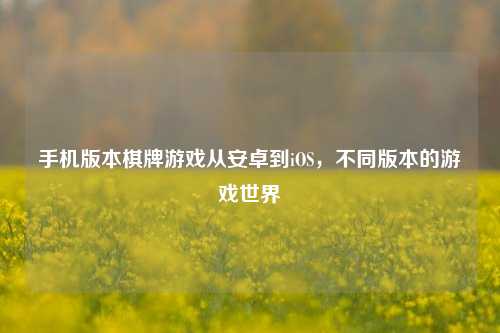 手机版本棋牌游戏从安卓到iOS，不同版本的游戏世界