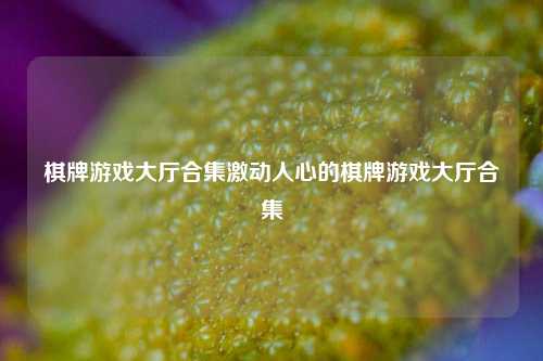 棋牌游戏大厅合集激动人心的棋牌游戏大厅合集