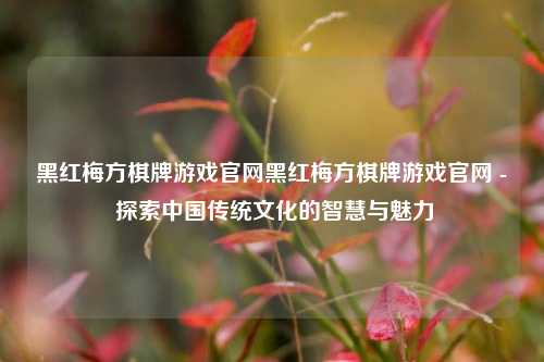 黑红梅方棋牌游戏官网黑红梅方棋牌游戏官网 - 探索中国传统文化的智慧与魅力