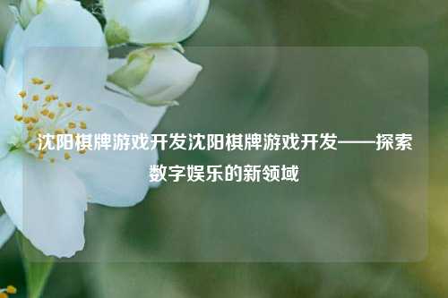 沈阳棋牌游戏开发沈阳棋牌游戏开发——探索数字娱乐的新领域