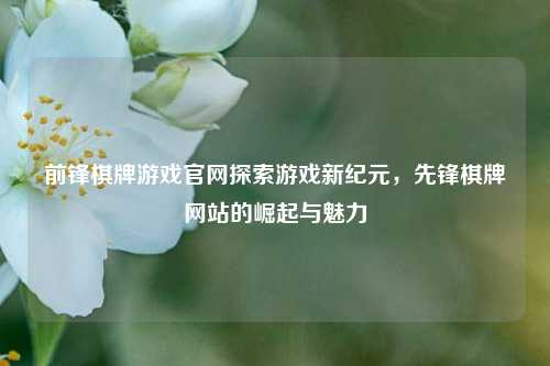 前锋棋牌游戏官网探索游戏新纪元，先锋棋牌网站的崛起与魅力