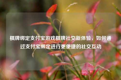 棋牌绑定支付宝游戏棋牌社交新体验，如何通过支付宝绑定进行更便捷的社交互动