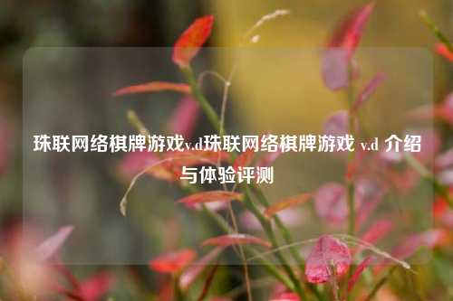 珠联网络棋牌游戏v.d珠联网络棋牌游戏 v.d 介绍与体验评测
