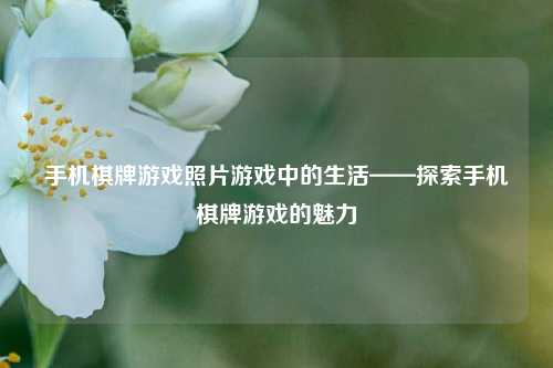 手机棋牌游戏照片游戏中的生活——探索手机棋牌游戏的魅力