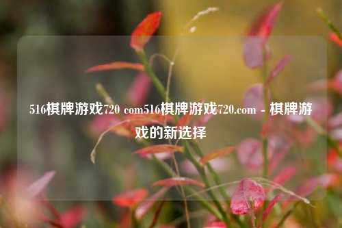 516棋牌游戏720 com516棋牌游戏720.com - 棋牌游戏的新选择