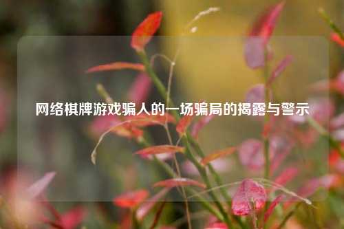 网络棋牌游戏骗人的一场骗局的揭露与警示