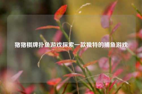 猪猪棋牌扑鱼游戏探索一款独特的捕鱼游戏