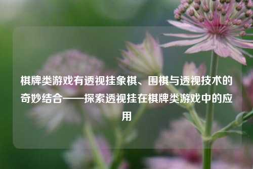 棋牌类游戏有透视挂象棋、围棋与透视技术的奇妙结合——探索透视挂在棋牌类游戏中的应用