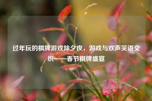 过年玩的棋牌游戏除夕夜，游戏与欢声笑语交织——春节棋牌盛宴