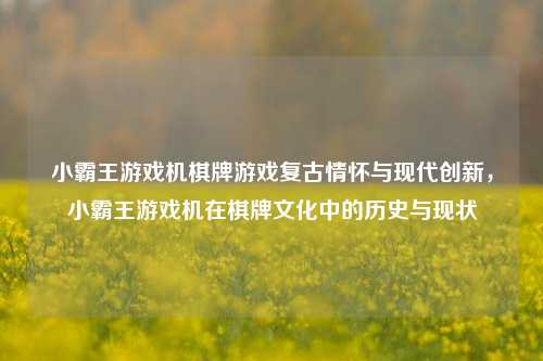 小霸王游戏机棋牌游戏复古情怀与现代创新，小霸王游戏机在棋牌文化中的历史与现状