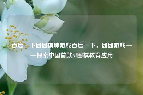 百度一下团团棋牌游戏百度一下，团团游戏——探索中国首款AI围棋教育应用