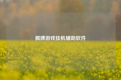 棋牌游戏挂机辅助软件