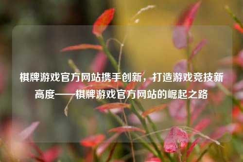 棋牌游戏官方网站携手创新，打造游戏竞技新高度——棋牌游戏官方网站的崛起之路