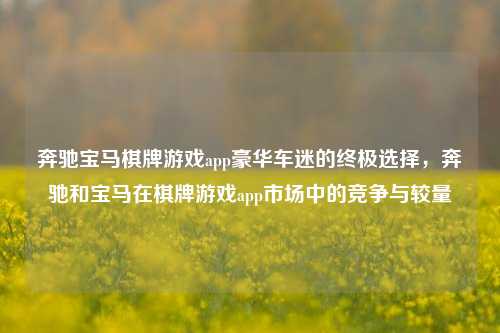 奔驰宝马棋牌游戏app豪华车迷的终极选择，奔驰和宝马在棋牌游戏app市场中的竞争与较量