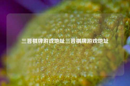 三晋棋牌游戏地址三晋棋牌游戏地址