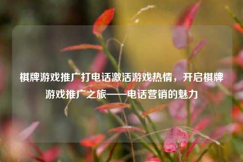 棋牌游戏推广打电话激活游戏热情，开启棋牌游戏推广之旅——电话营销的魅力