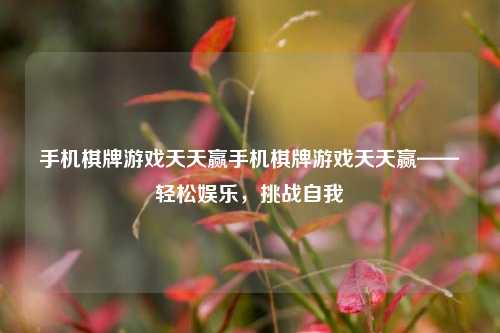 手机棋牌游戏天天赢手机棋牌游戏天天赢——轻松娱乐，挑战自我