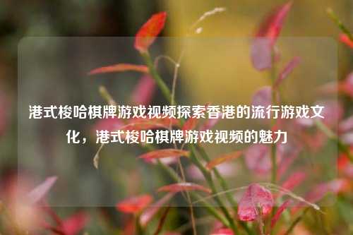 港式梭哈棋牌游戏视频探索香港的流行游戏文化，港式梭哈棋牌游戏视频的魅力